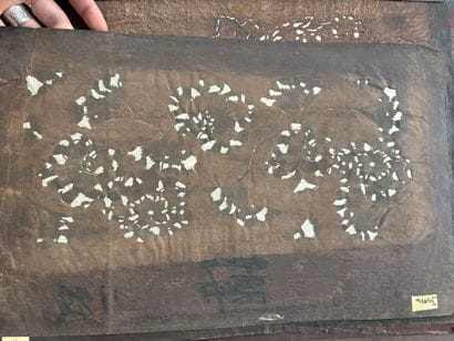 DRAWING POCKET with Japanese paper cut-o...