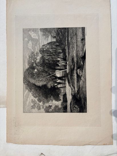 POCHETTE A DESSINS comprenant, gravures et...