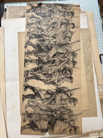 POCHETTES A DESSINS comprenant, gravures,...
