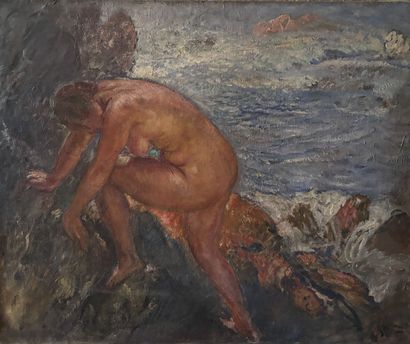 Michel SIMONIDY (1870-1933)
Femme grimpant...