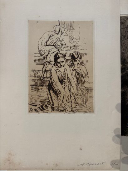 POCHETTE A DESSINS comprenant, gravures et...