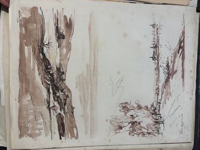 POCHETTE A DESSINS comprenant, gravures,...