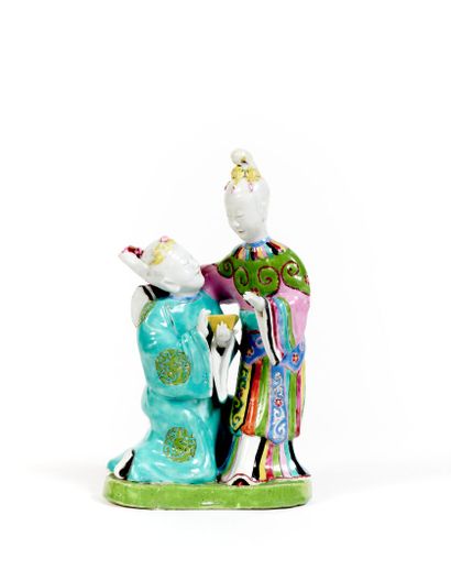 Chine
Groupe à deux figures en porcelaine...