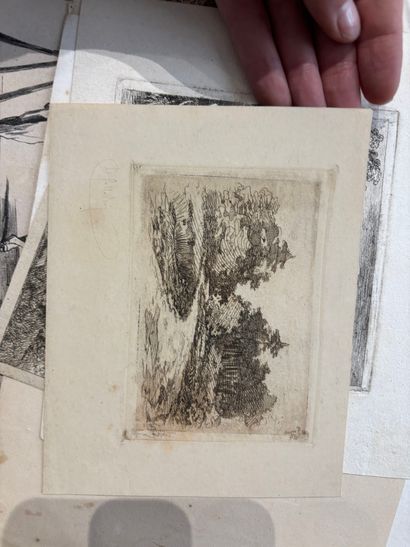 POCHETTE A DESSINS comprenant des gravures...