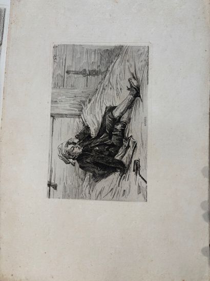 POCHETTE A DESSINS comprenant, gravures et...