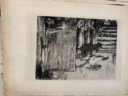 POCHETTE A DESSINS comprenant, gravures,...