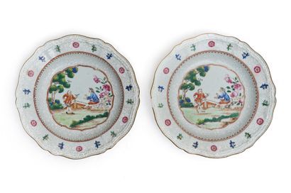 Chine (pour l'exportation)
Paire d'assiettes...
