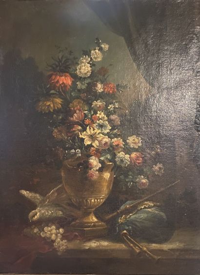 École du XXe siècle 
Nature morte aux fleurs...