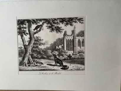 POCHETTE A DESSINS comprenant des gravures...