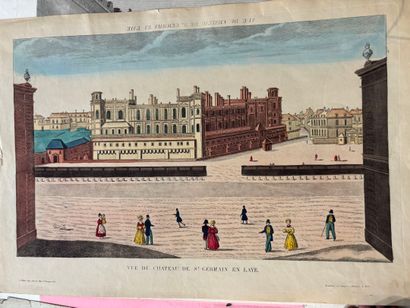 POCHETTE A DESSINS comprenant, gravures dessins...