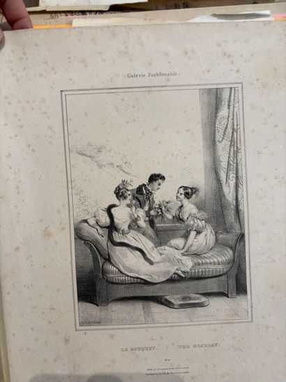 POCHETTE A DESSINS comprenant des gravures...
