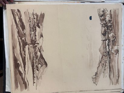 POCHETTE A DESSINS comprenant, gravures,...
