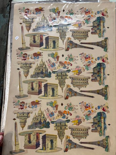 POCHETTE A DESSINS comprenant, gravures dessins...