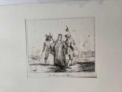 POCHETTE A DESSINS comprenant des gravures...