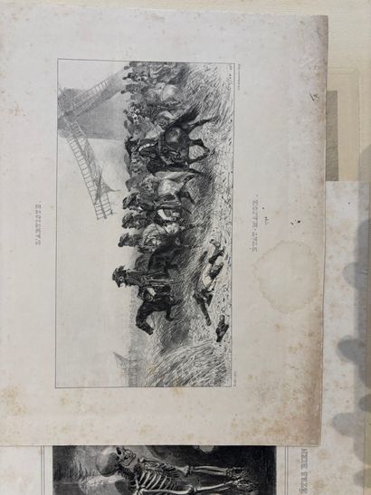 POCHETTE A DESSINS comprenant, gravures et...
