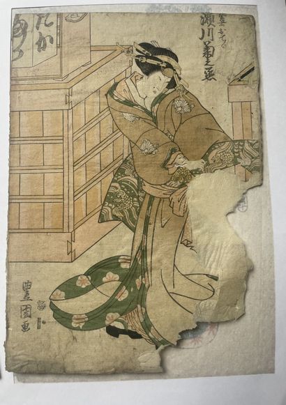 Ensemble d'estampes comprenant: 
- Utagawa...