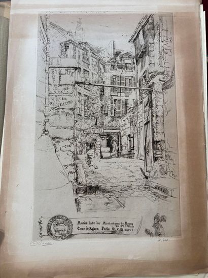 POCHETTE A DESSINS comprenant, dessins et...