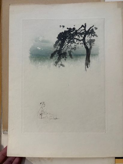 POCHETTE A DESSINS comprenant, gravures et...
