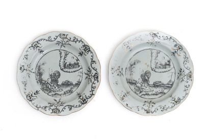 Chine (pour l'exportation)
Paire d'assiettes...