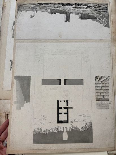 POCHETTE A DESSINS comprenant des gravures...