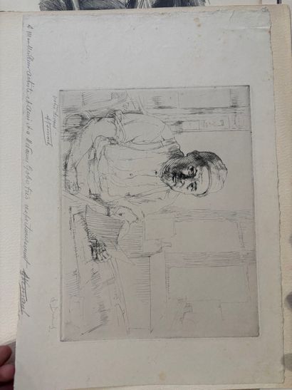 POCHETTE A DESSINS comprenant, gravures et...