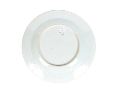CHINE
Trois assiettes en porcelaine à décor...