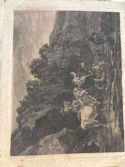 POCHETTE A DESSINS comprenant, gravures,...