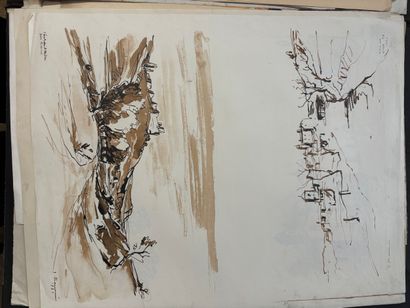 POCHETTE A DESSINS comprenant, gravures,...