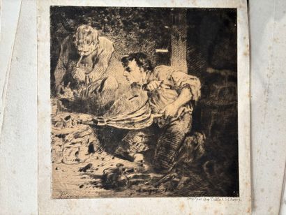 POCHETTE A DESSINS comprenant des gravures...