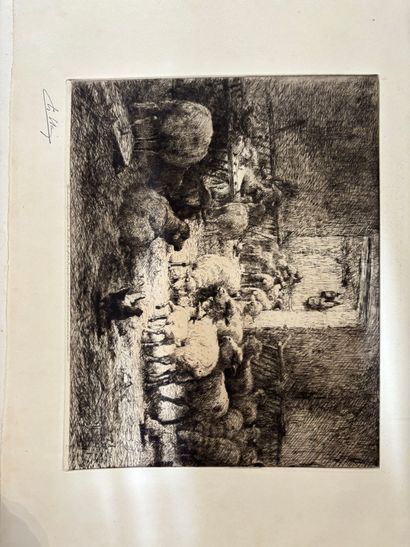 POCHETTE A DESSINS comprenant, gravures,...
