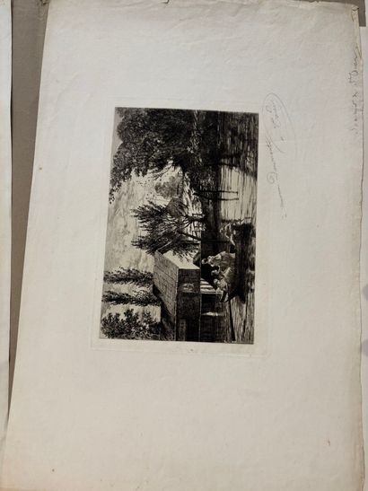 POCHETTE A DESSINS comprenant, gravures et...