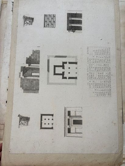 POCHETTE A DESSINS comprenant des gravures...