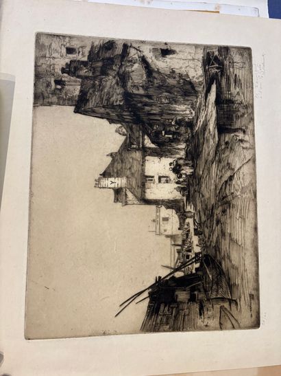 POCHETTE A DESSINS comprenant, gravures,...