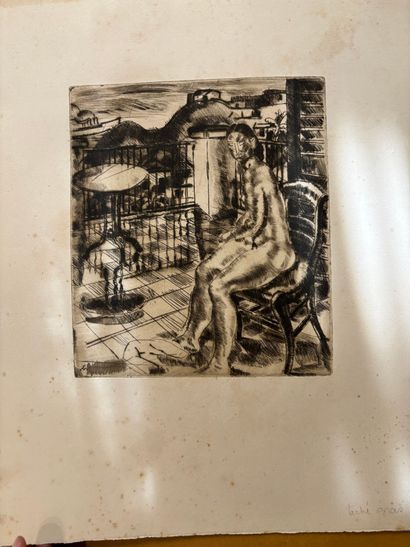 POCHETTE A DESSINS comprenant, gravures,...