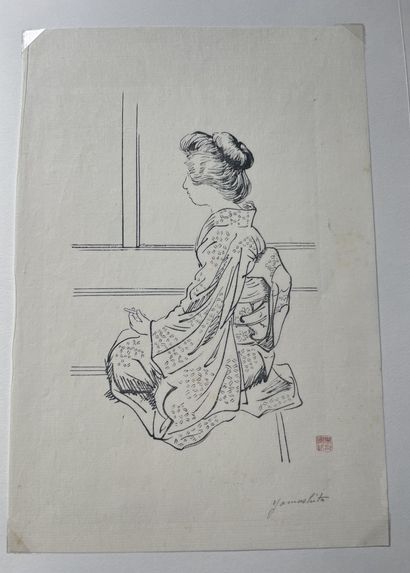 Ensemble de retirages :

d'après Utamaro...
