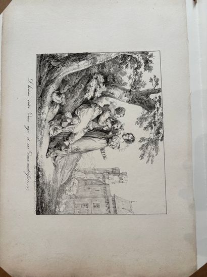 POCHETTE A DESSINS comprenant des gravures...