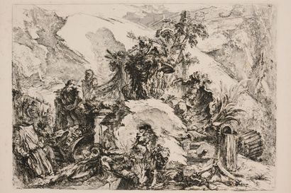 POCHETTE A DESSINS comprenant vingt gravures...