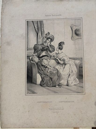 POCHETTE A DESSINS comprenant, gravures et...