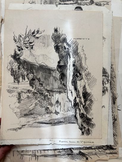 POCHETTE A DESSINS comprenant, gravures,...