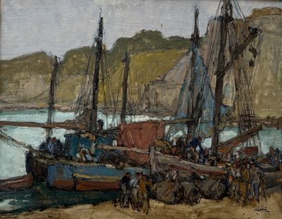 Georges GOBO (1876-1956)
Bateau à Dournenez
Huile...