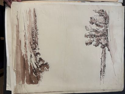 POCHETTE A DESSINS comprenant, gravures,...