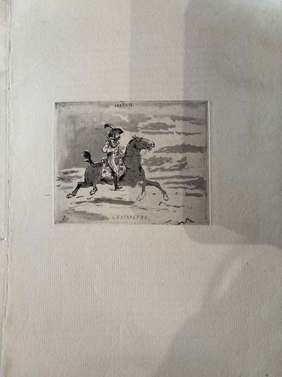 POCHETTES A DESSINS comprenant, huile sur...