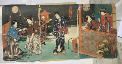 Ensemble d'estampes:
- Toyokawa Tamikuni...