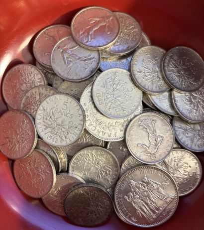 Set of 12 10 franc Hercule coins (1965, 1967,...