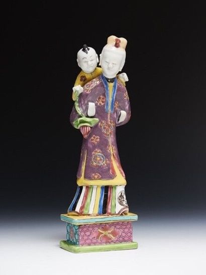 Chine
Groupe à deux figures en porcelaine...