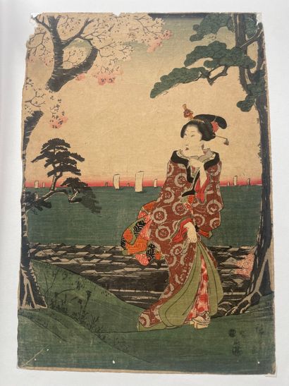 Ensemble d'estampes:
- Toyokawa Tamikuni...