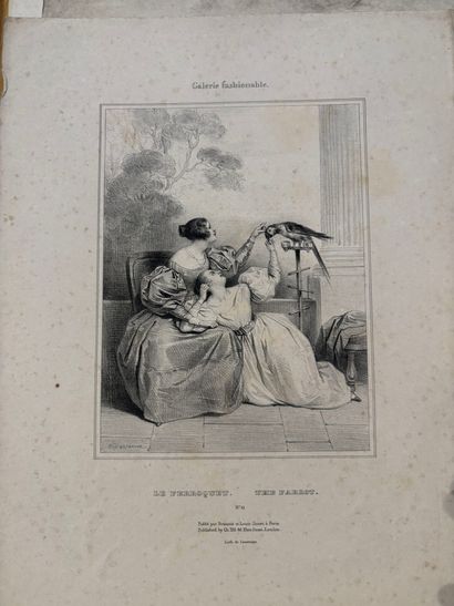 POCHETTE A DESSINS comprenant, gravures et...