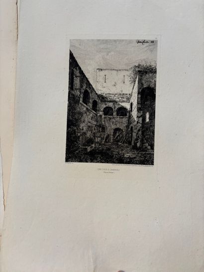 POCHETTE A DESSINS comprenant, gravures et...