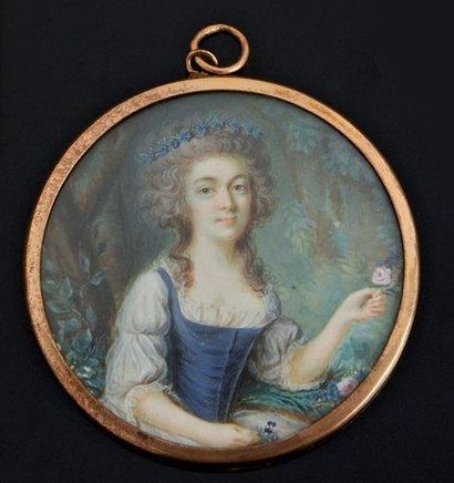 École FRANÇAISE de la fin du XVIIIe siècle
Portrait...