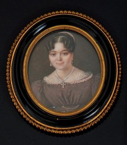 École FRANÇAISE vers 1810
Portrait de jeune...